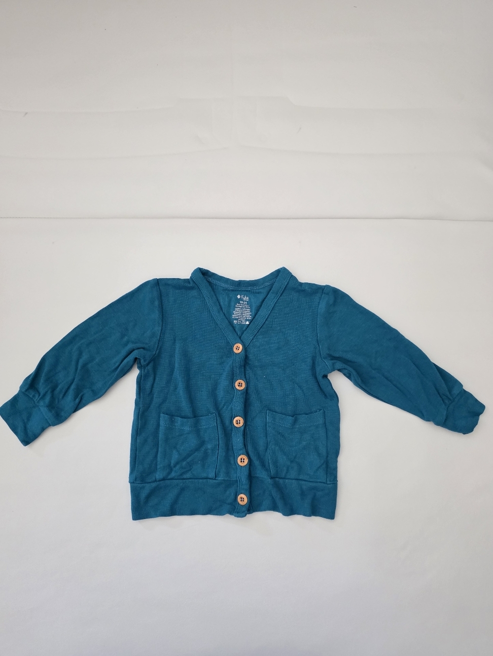 (EUC) Kyte Baby Bamboo Jersey Long Sleeve Cardigan in Baltic 18-24M